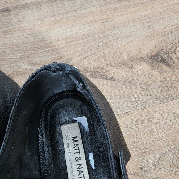 Mat & Nat Oriane Vegan Leather Platform Sandal Black Fisherman Closed Toe - Picture 5 of 7